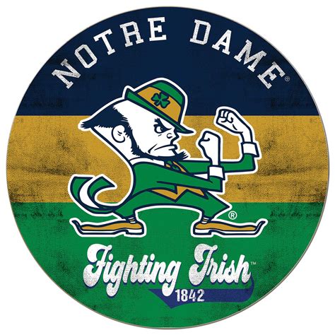 Notre Dame Fighting Irish 20'' x 20'' Retro Logo Circle Sign