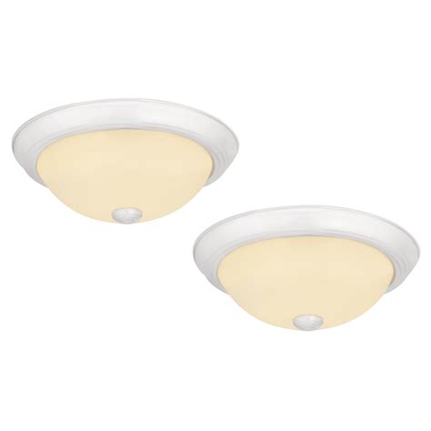Hays White 17 Watt 2 Pack Integrated LED Ceiling Flush Mount Light ǀ