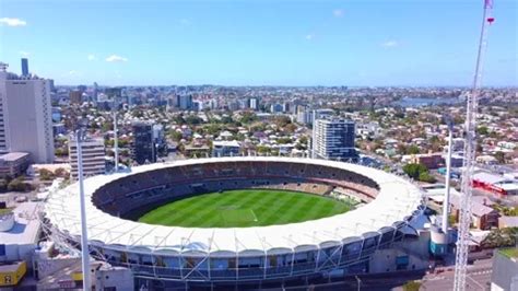 Aerial view of The Gabba cricket Stadium... | Stock Video | Pond5