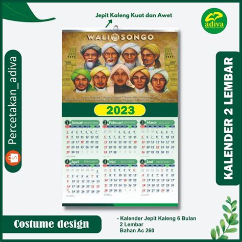 Jual KALENDER DINDING JEPIT KALENG 2023 KALENDER CUSTOM Shopee Indonesia