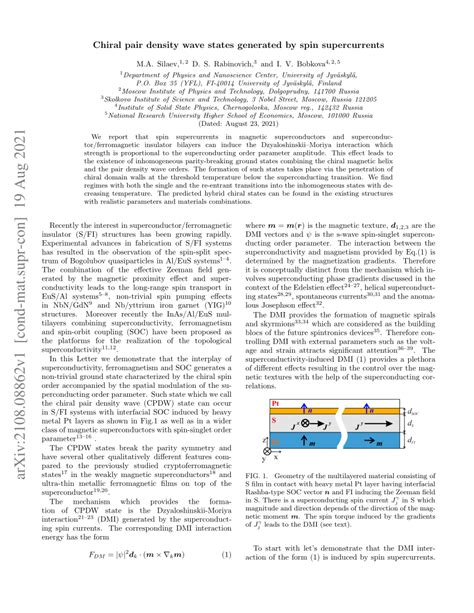 Pdf Chiral Pair Density Wave States Generated By Spin Supercurrents