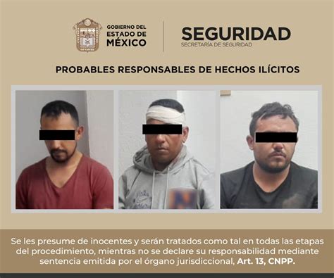 Ssem Gn Efectivos Municipales Y PolicÍa Estatal De Hidalgo Detienen A Tres Probables