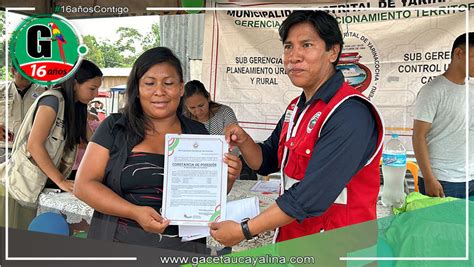 Municipalidad De Yarinacocha Entrega Constancias De Posesi N En A H