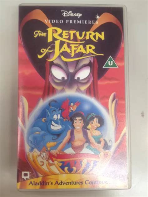 Walt Disney The Return Of Jafar Aladdin Uk Pal Vhs Video V Good