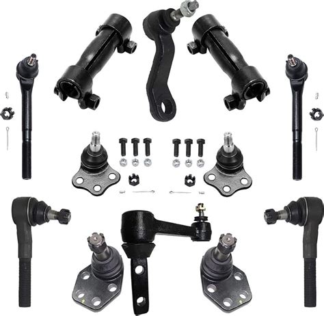 12pc Front Pitman And Idler Arms Inner Outer Tie Rods Ball Joints Suspension Kit