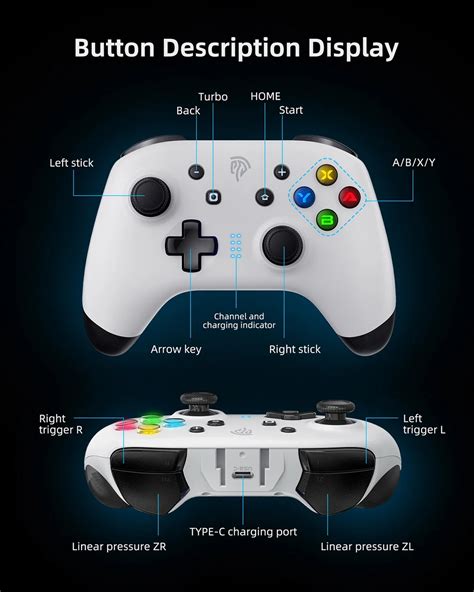 P Manette De Jeu Esm Joystick De Contr Le Compatible Avec