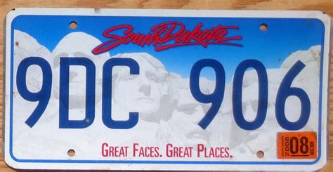 2008 South Dakota Vg Automobile License Plate Store Collectible