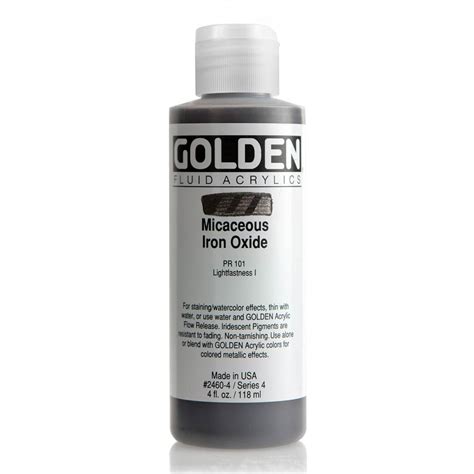 Buy Golden Fluid Acrylic Oz Irid Mica Iron Ox