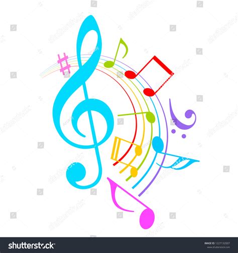 Colorful Music Notes Vector Icon Illustration Stock Vector (Royalty ...