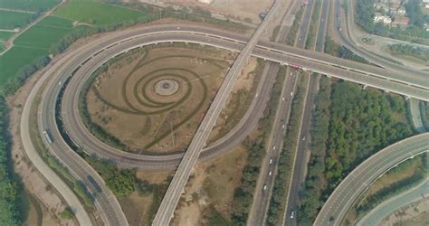 Aerial View Yamuna Expressway India, Stock Footage | VideoHive