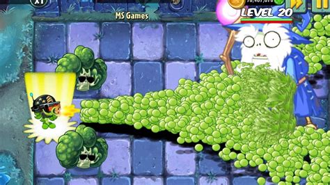 Plants X50 Use 1 Power Up Vs Boss Wizard Zombie Level 20 Who Will Win