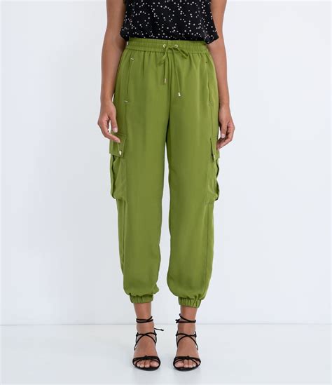 Calça Jogger Bolso Cargo Verde Renner