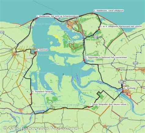 Fietsroutes Provincie Friesland Gps Fietsroutes Nederland