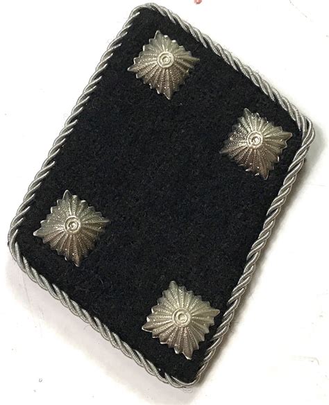 Wwii German Waffen Sturmbannf Hrer Officer Collar Tabs Ebay