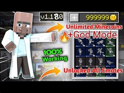 Testing Minecraft Mod Apk Unlimited Minecoins Unlocked Emotes GOD