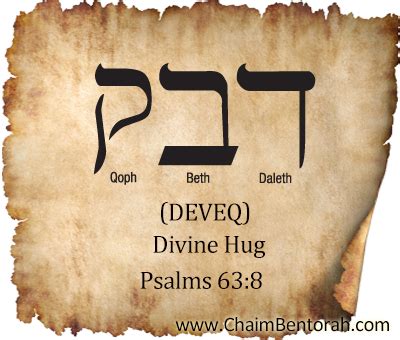 Hebrew Word Study – Divine Hug – Deveq - Chaim Bentorah