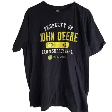 John Deere Shirts John Deere Mens Property Of John Deere Black