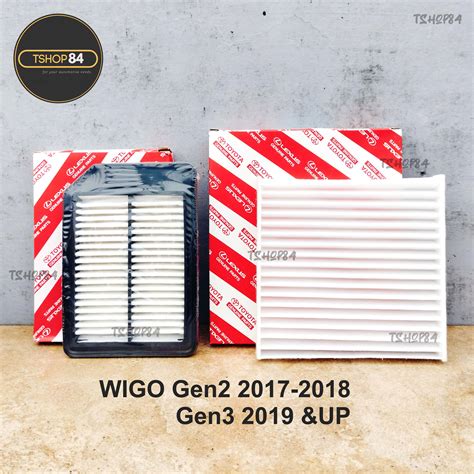 BUNDLE Wigo Gen2 Gen3 Air Filter And Cabin Filter Set TOYOTA Wigo 2017