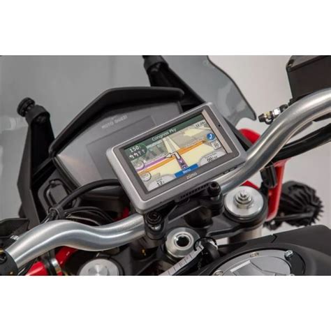 Support Gps Sw Motech Pour Guidon Moto Guzzi V Tt Noir