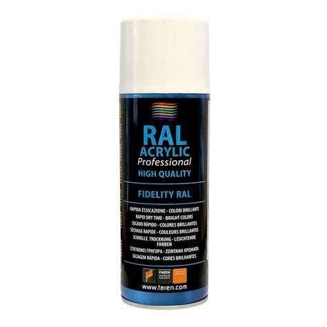 Spray Vopsea Acrilica Profesionala Faren Alb Mat Ral Ml