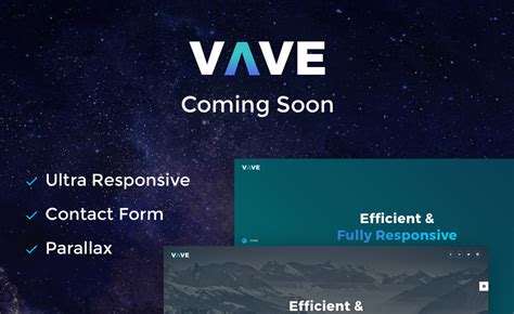 VAVE Coming Soon HTML5 Specialty Page TemplateMonster