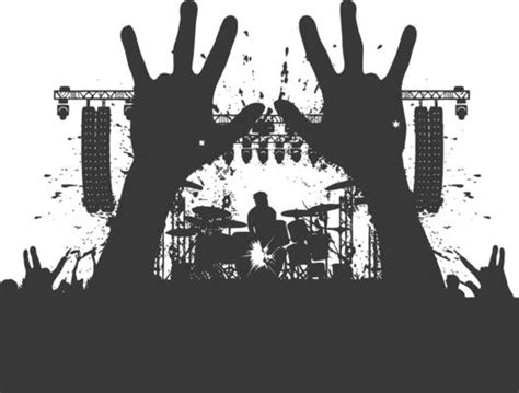 Rock Band Silhouette Vector Art, Icons, and Graphics for Free Download