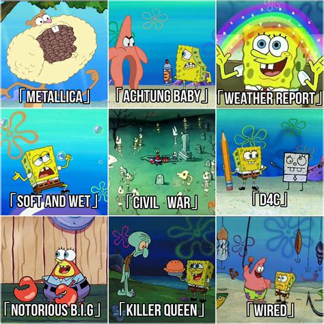 Stands As Represented By Spongebob Spongebob Comparison Charts Know Your Meme