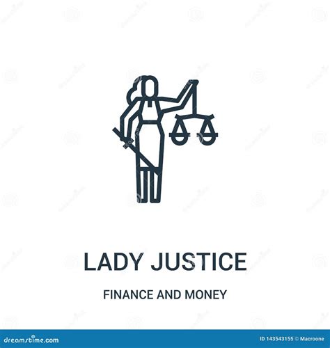 Lady Justice Icon Vector From Finance And Money Collection Thin Line