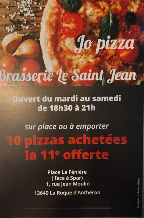 Jo Pizza à La Roque Dantheron Menu Et Photos