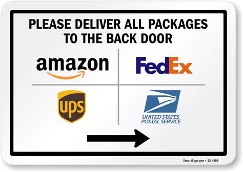 Package Delivery Signs Leave Package Signs