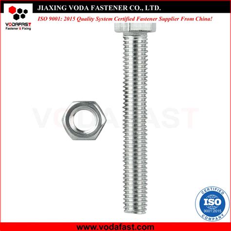 Vodafast Stainless Steel Hex Head Bolt And Nut China Hex Bolt And