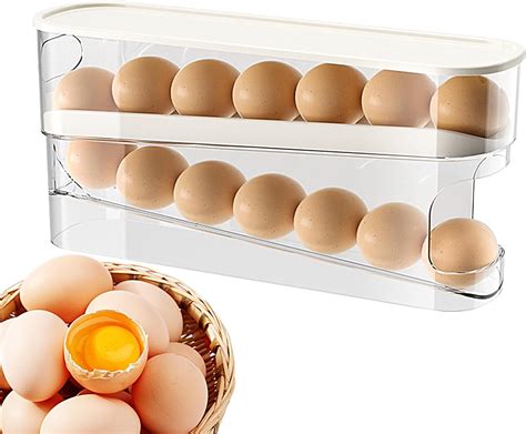 Double Layer Egg Storage Box Grid Egg Holder For Fridge Food