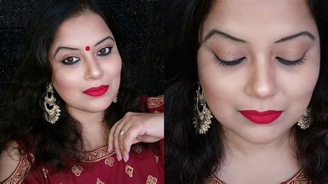 Durga Puja Makeup Tutorial Ii Youtube