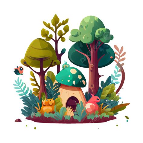 Dibujos Animados Lindo Bosque Png Bosque Dibujos Animados Planta The