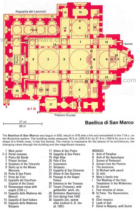 Map of Basilica di San Marco | PlanetWare | Basilica, Saint mark's ...