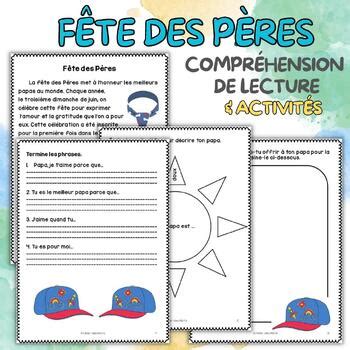 Fête des Pères Compréhension de lecture Father s Day Reading comprehension