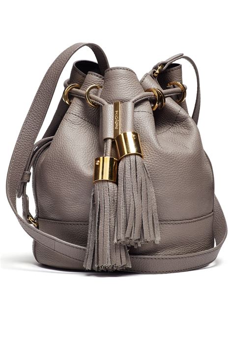 Grey Vicki Small Leather Bucket Bag By See By Chloe Accessories For 70