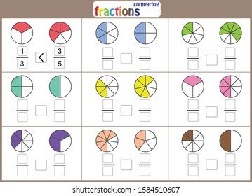 202 Comparing fractions Images, Stock Photos & Vectors | Shutterstock