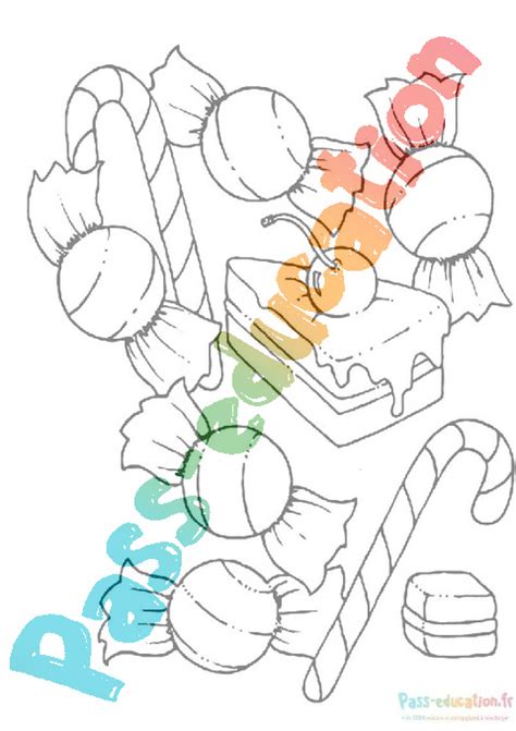 Coloriage Gratuit Bonbon Pdf Imprimer