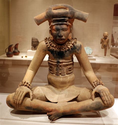 Figure Of Seated Commander Totonac And Remojadas Veracruz