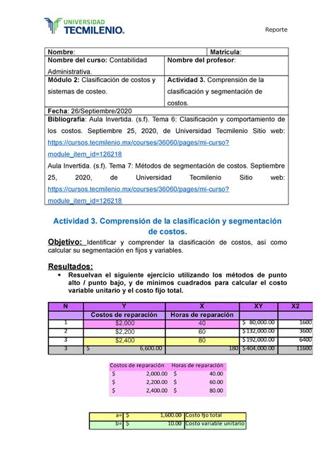 Act Conta Reporte Nombre Matr Cula Nombre Del Curso