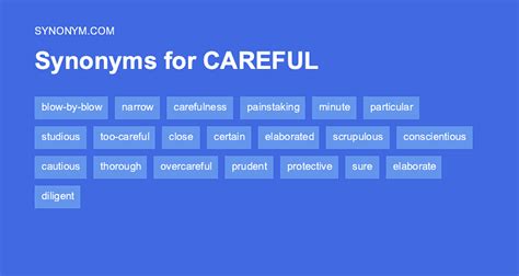 Another word for CAREFUL > Synonyms & Antonyms