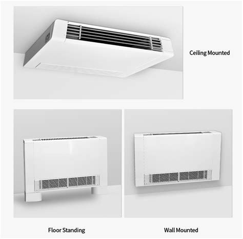 Slim Chilled Water Wall Mounted Vertical Open Wifi Thermostat Controller Chillwater Fan Coil Unit