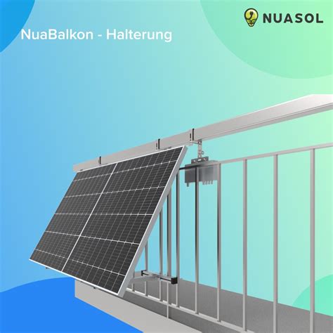 Nuafix Balkongel Nde Halterung Eckig F R Solarmodule Nuasol