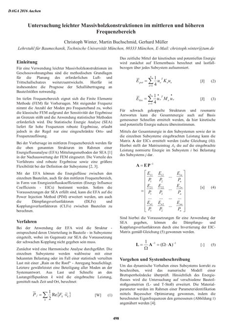 Pdf Untersuchung Leichter Massivholzkonstruktionen Im Mittleren Und