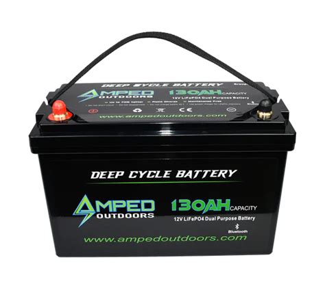 Amped Outdoors 130ah Dual Purpose Lithium Battery — Deep V Rigging Company