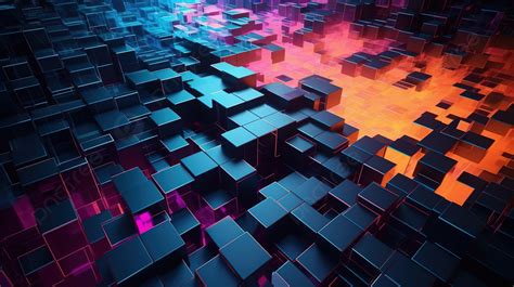 Futuristic Cubes Background Abstract Backgrounds Stock Video