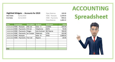 Free Accounting Spreadsheet - Easy to Use and ideal for a small busine ...