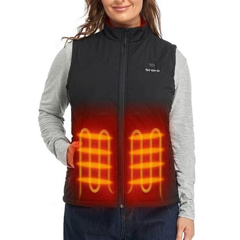 Ororo Womens Quilted Heated Vest With Battery Lightweight Heating