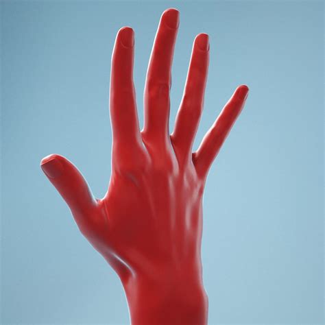 Standard Pose Realistic Hand - FlippedNormals